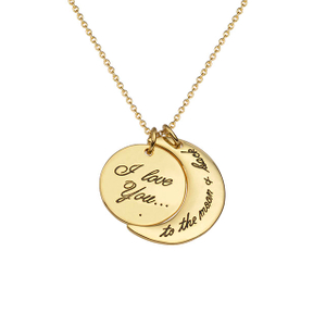 „I Love You to The Moon and Back“-Halskette, Silber vergoldet, Mond-Anhänger-Halskette, Schmuck, Geschenke für Frauen, Mutter, Ehefrau, Freundin