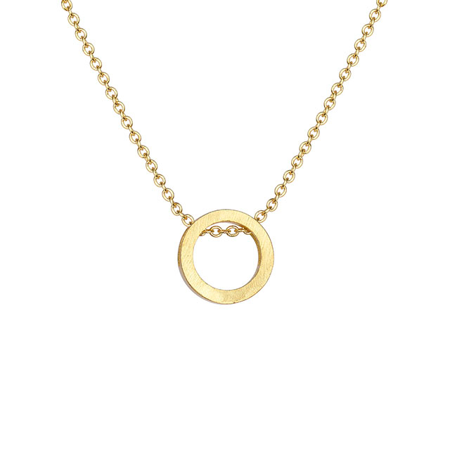 Geometrische Halskette aus Gold und Silber.Dreieckige, runde, quadratische Halskette, modisches Damenschmuckgeschenk.