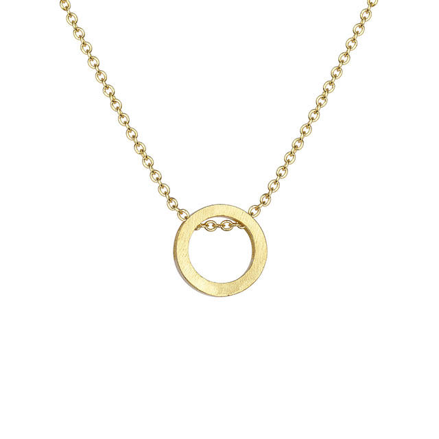 Geometrische Halskette aus Gold und Silber.Dreieckige, runde, quadratische Halskette, modisches Damenschmuckgeschenk.