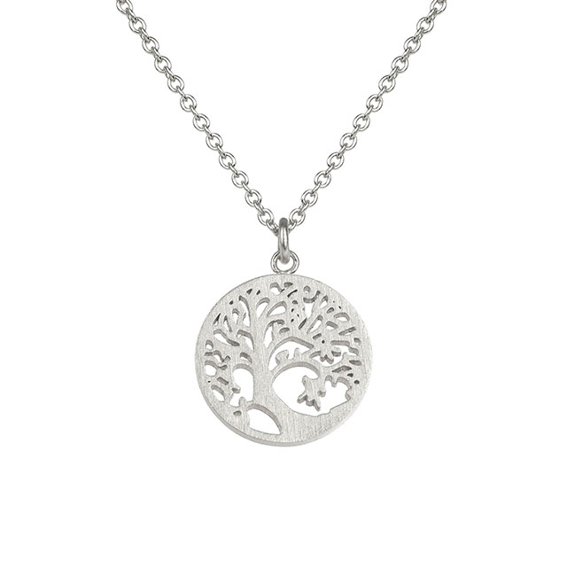 Lebensbaum-Halskette für Damen, versilbert, Lebensbaum-Halskette, Anhänger, Stammbaum, Schmuck für Frauen und Mädchen, Halsketten für Mutter, Ehefrau, Freundin 