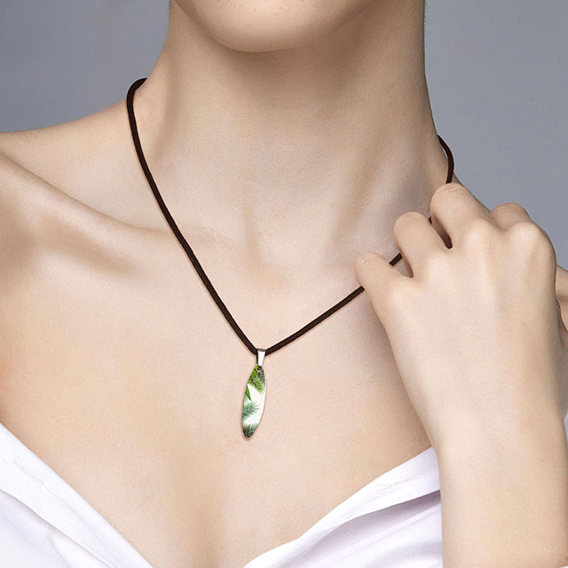 Surfbrett-Halskette für Damen und Herren, Ozeanwellen-Strand-Halsketten, Edelstahl, Surfbrett-Anhänger-Halskette, Sommer-Halskette, hawaiianischer Surfer-Schmuck, Geschenk