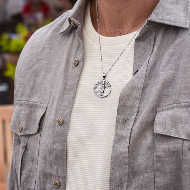 Edelstahl-Segelboot-Leuchtturm-Anker-Charm-Anhänger-Halskette 