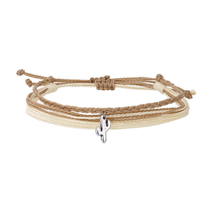 Niedliche Kaktus-Charm-Schnur-Armbänder, verstellbare bunte geflochtene handgefertigte Strandarmbänder