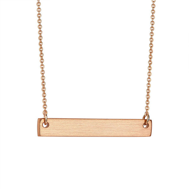Personalisierte oder leere Messing-Namenshalskette mit Gravur von Wortbuchstaben und Schmuck