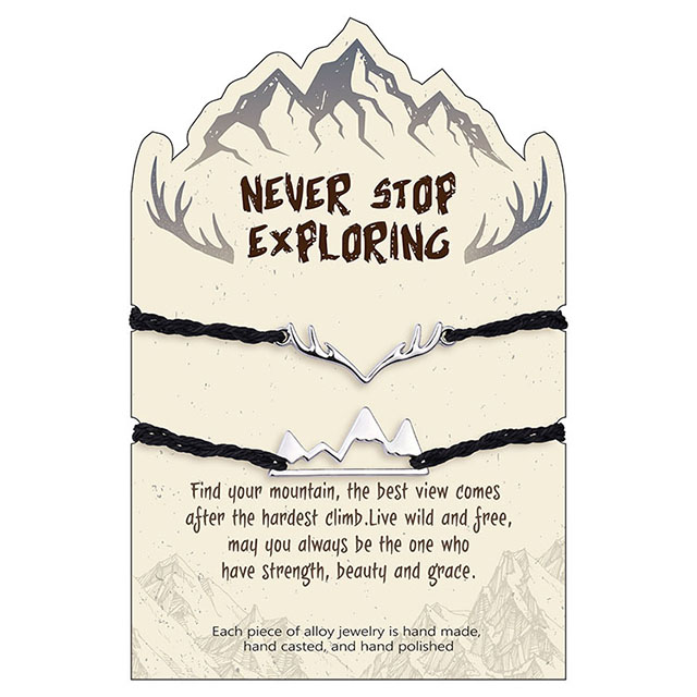 Hirschgeweih Snowy Mountain Range Verstellbare Armbänder