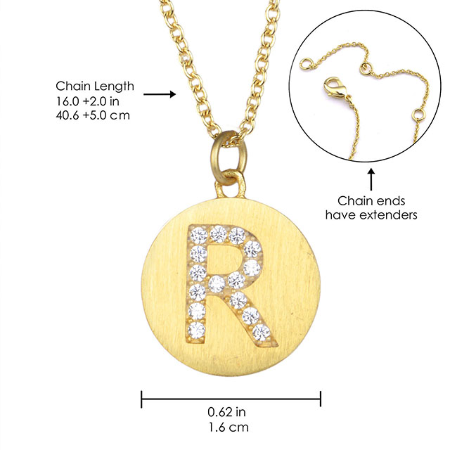  Initialen-Halskette für Frauen, 18 Karat vergoldet, zierliche Zirkonia-Initialen-Halsketten, runde Scheibe, AZ, Alphabet-Buchstaben-Halsketten-Anhänger für Frauen und Mädchen, Schmuck, Geburtstagsgeschenk