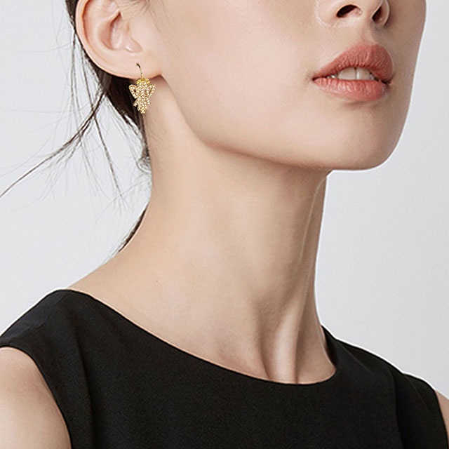 Strass-Kristall-Weihnachtsohrring, Weihnachtsschmuck, Winter-Urlaubsgeschenke