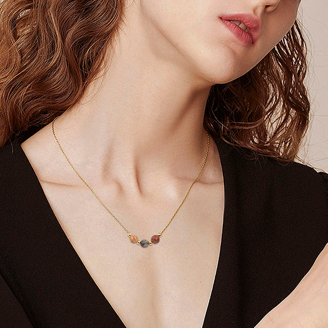 Drei-Kristall-Perlen-Simulations-Opal-Halskette