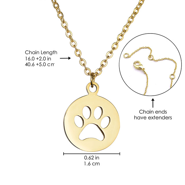 Hundepfoten-Halskette, niedliche Tier-Halskette, zierliche Pfotenabdruck-Anhänger-Halskette, Gedenk-Halskette mit Hundemotiv, Schmuck für Frauen und Mädchen, Haustierliebhaber, Geschenke für Hundemütter 