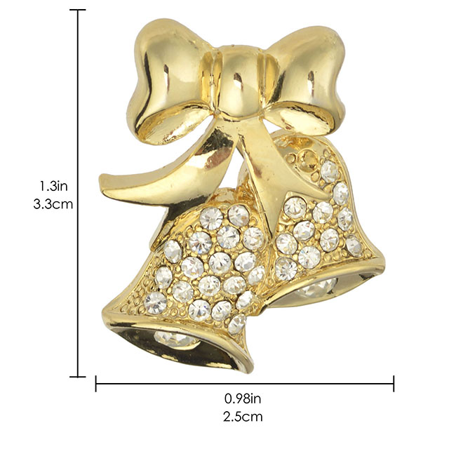 Weihnachts-Brosche für Damen und Mädchen, Kristall-Strass-Broschen und Anstecknadeln, bunte Emaille, niedliche Glocken-Brosche, modischer Weihnachtsschmuck, Urlaubsgeschenke.