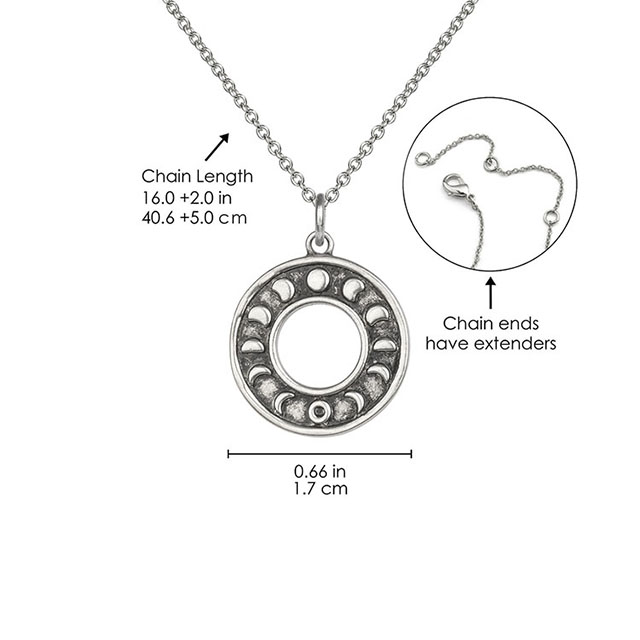 Mondphasen-Halskette für Frauen, versilberte Mond-Halskette, Bar-Halsketten, Mond-Anhänger-Halskette, Charm-Mond-Schmuck, Geburtstagsgeschenke 