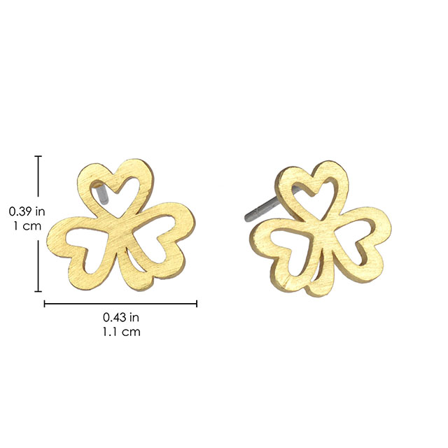 Vierblättriges Kleeblatt-Ohrring, Glückskleeblatt-Anhänger, Charm-Ohrring, Glaube, Hoffnung, Liebe, Glücksohrring für Frauen und Mädchen, personalisiertes Schmuckgeschenk 