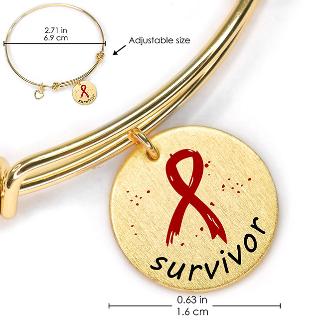 Hilfe, Mut, Stärke, Rot, Überlebender, Band, Armband, Geschenk für die Pflege von Frauen