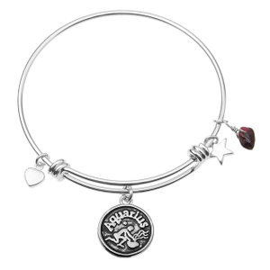 Sternzeichen-Armband für Frauen, Retro-Sternbild-Zeichen, erweiterbarer Armreif, runde Scheibe, Astrologie-Armband, Edelstein-Herz, Stern-Charms, Armbänder, Mädchen-Schmuck, Geschenk