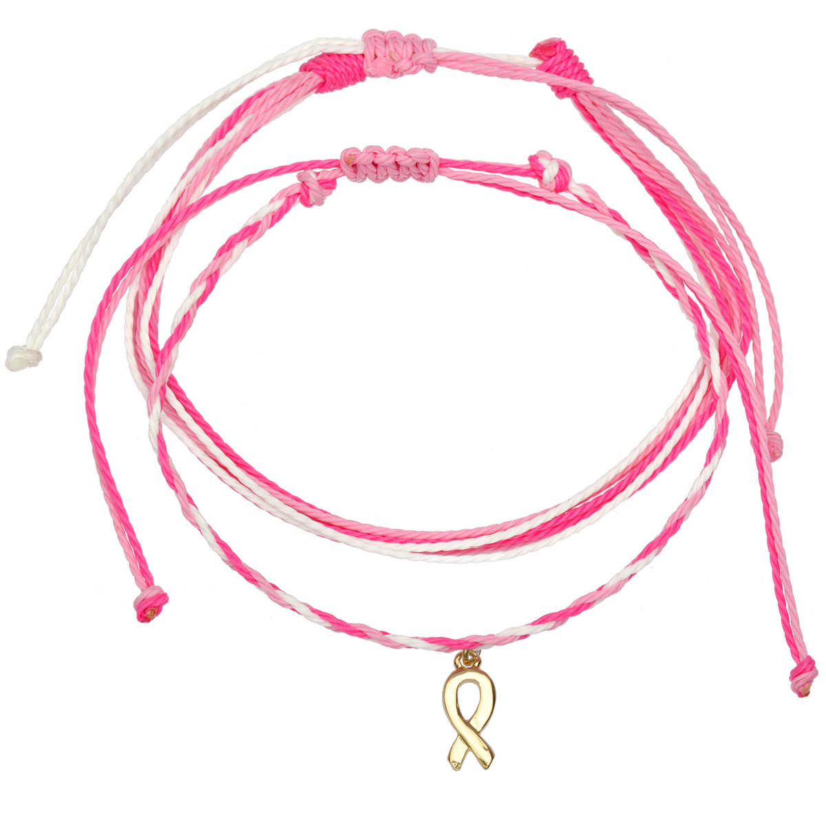 Rosafarbenes Schleifenband-Armband zur Aufklärung über Brustkrebs