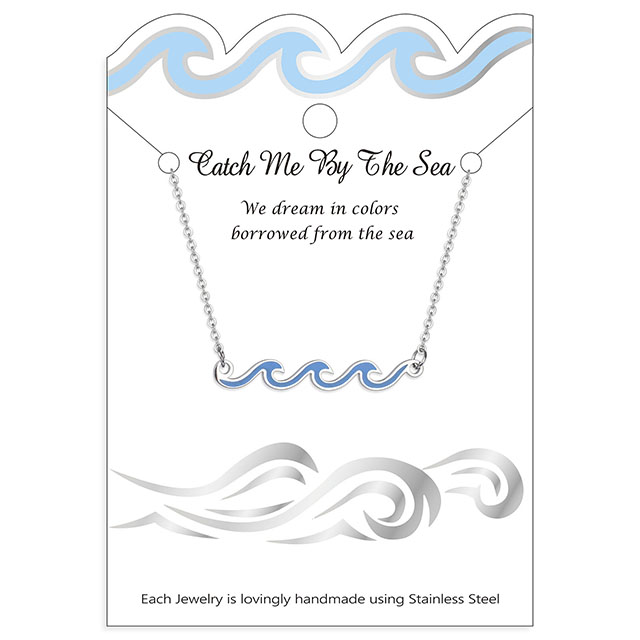 Wellen-Halskette, vergoldet, versilbert, Meereswellen-Halskette, zierliche Strand-Halsketten für Frauen, Teenager, Mädchen, Surfer-Schmuck, Geschenke, Boho-Sommer-Halskette