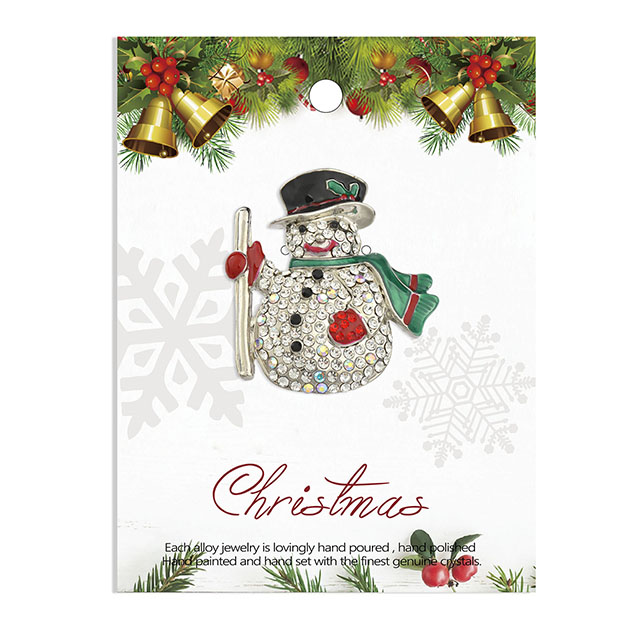 Weihnachts-Schneemann-Brosche für Damen und Mädchen, Kristall-Strass-Perlen-Emaille-Weihnachtsbroschen und Anstecknadeln, niedliche modische Broschennadeln, Weihnachtsschmuck, Party, Urlaubsgeschenke