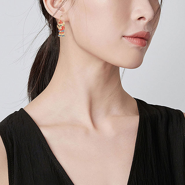 Lieferant von Mode-Weihnachtsohrringen für Winterurlaubsgeschenke