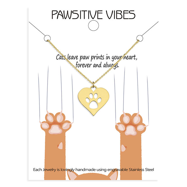 Katzenpfoten-Halskette, niedliche Tier-Halskette, zierliche Pfotenabdruck-Anhänger-Halskette, Gedenk-Halskette mit Katzenmotiv, Schmuck für Frauen und Mädchen, Haustierliebhaber, Geschenke für Katzenmütter.