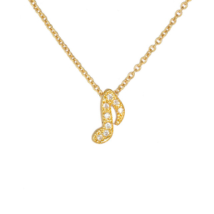 Halskette mit Musiknoten-Anhänger, Zirkonia, Musiknoten-Schmuck, Geschenke 
