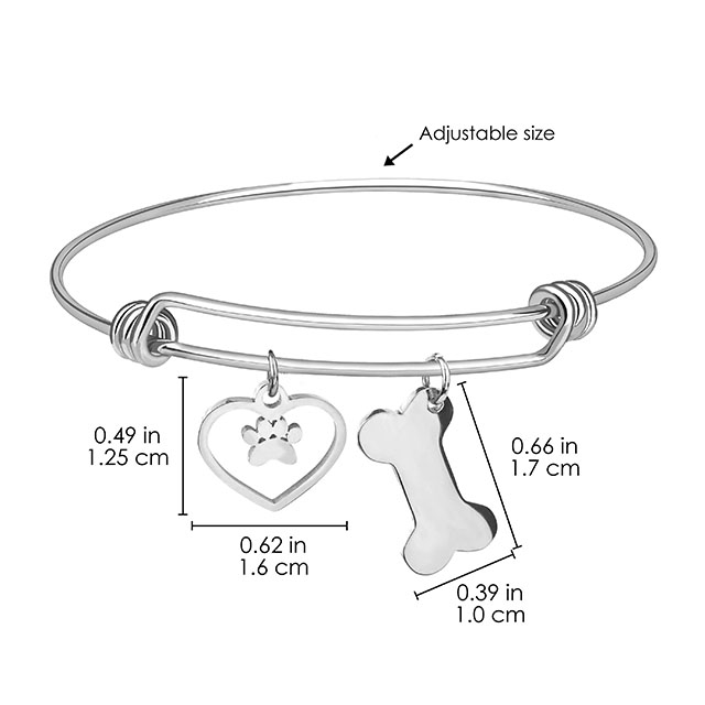 Erweiterbares Hundepfoten-Charm-Armband