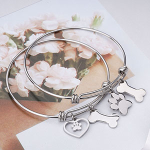 Erweiterbares Hundepfoten-Charm-Armband