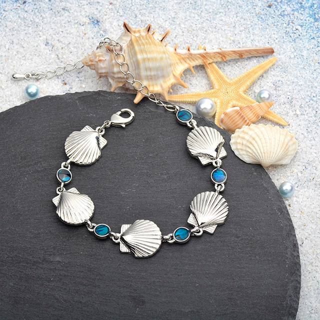 Ozeanwellen-Armband für Frauen, Abalone-Muschel-Anhänger, Strand-Armband, Ozean-Charm-Kreis-Armband für Frauen, Teenager, Mädchen, Sommer, Hawaii-Armband, Surfer-Schmuck, Geschenke