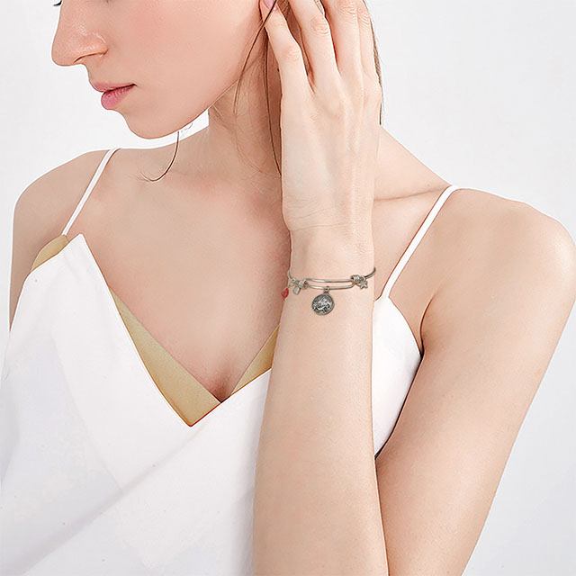 Sternzeichen-Armband für Frauen, Retro-Sternbild-Zeichen, erweiterbarer Armreif, runde Scheibe, Astrologie-Armband, Edelstein-Herz, Stern-Charms, Armbänder, Mädchen-Schmuck, Geschenk