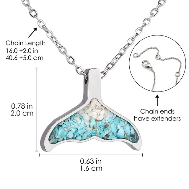 Zierliche Edelstein-Strand-Halskette für Frauen, türkisfarbene Trommelsplitter-Anhänger-Halskette, niedliche Seestern-Meeresschildkröten-Halskette für Frauen und Mädchen, Ozean-Halskette, hawaiianischer Strandliebhaber-Schmuck, Geschenk