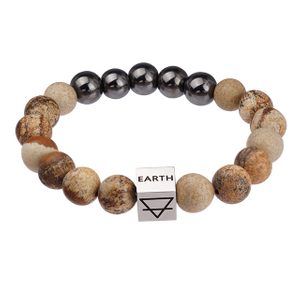 Edelstein-Perlen-Armbänder für Damen, 4-Elemente-Würfel-Kristallstein-Perlen-Stretch-Armbänder 