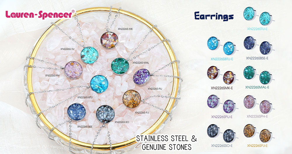 1104_Stein kreisf&ouml;rmige Halskette+E