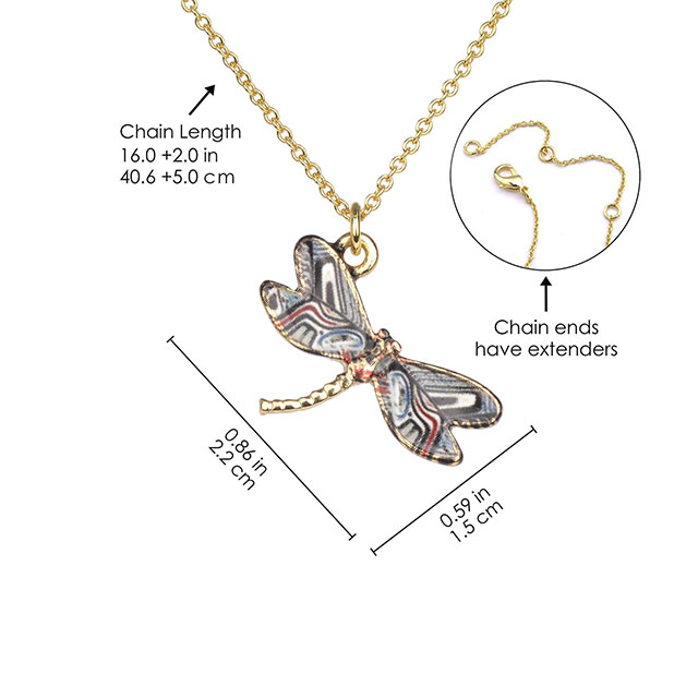 Bunte Libellen-Halskette, handbemalte Libellen-Halsketten für Frauen, zierliche süße Libellen-Charm-Schmuck-Anhänger-Halskette 