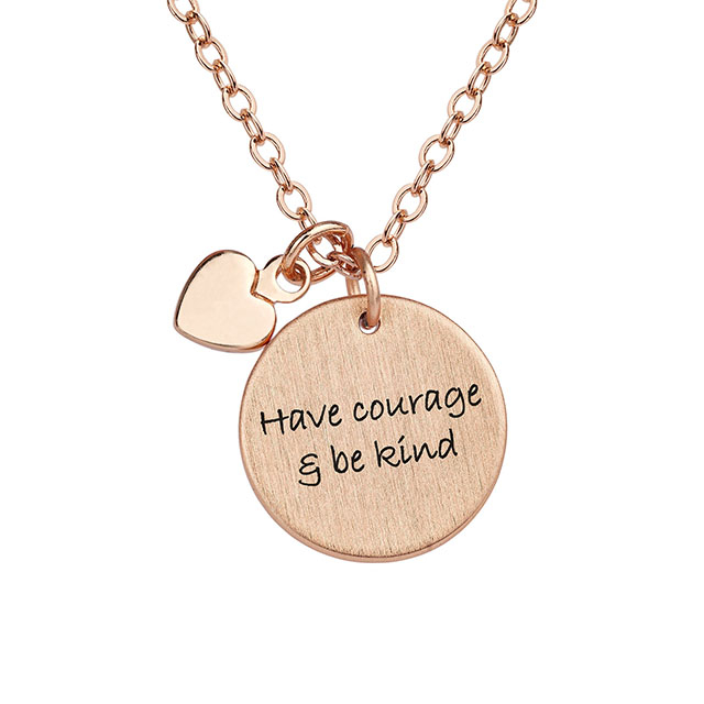 Personalisierte Halsketten mit Zitaten, gravierte Halskette mit Herz-Anhänger, Ermutigung, Schmuck, Geschenk 