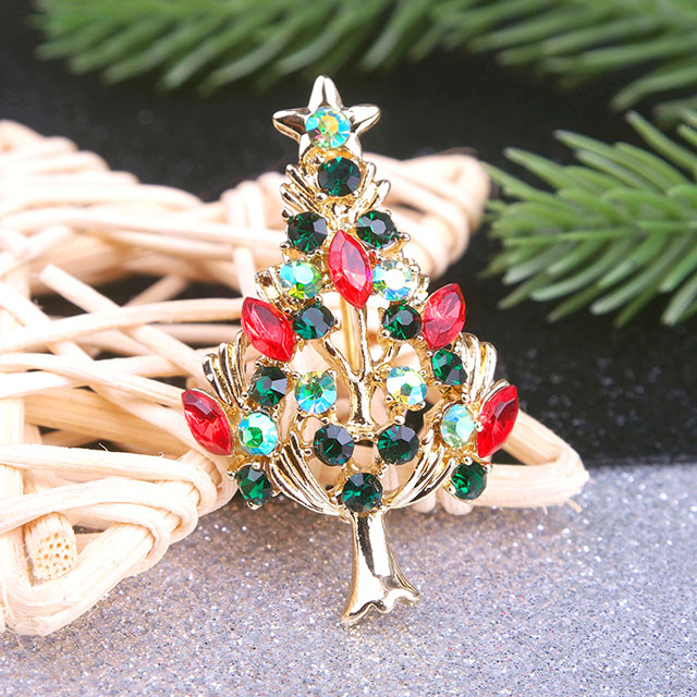 Vintage Weihnachtsbaum Brosche Mode Weihnachtsschmuck 