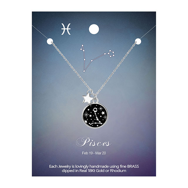 Stern schwarze runde Scheibe Sternzeichen Halsketten Astrologie Halskette Schmuck Geschenk