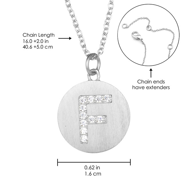 Initialen-Halskette für Frauen, versilbert, zierliche Zirkonia-Initialen-Halsketten, runde Scheibe, AZ, Alphabet-Buchstaben-Halsketten-Anhänger für Frauen und Mädchen, Schmuck, Geburtstagsgeschenk