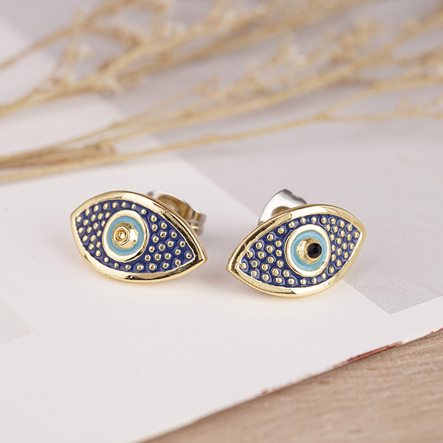 Hamsa- und Auge-Ohrstecker für Mädchen und Frauen, vergoldet, versilbert, Zirkon-Schmuckgeschenke 