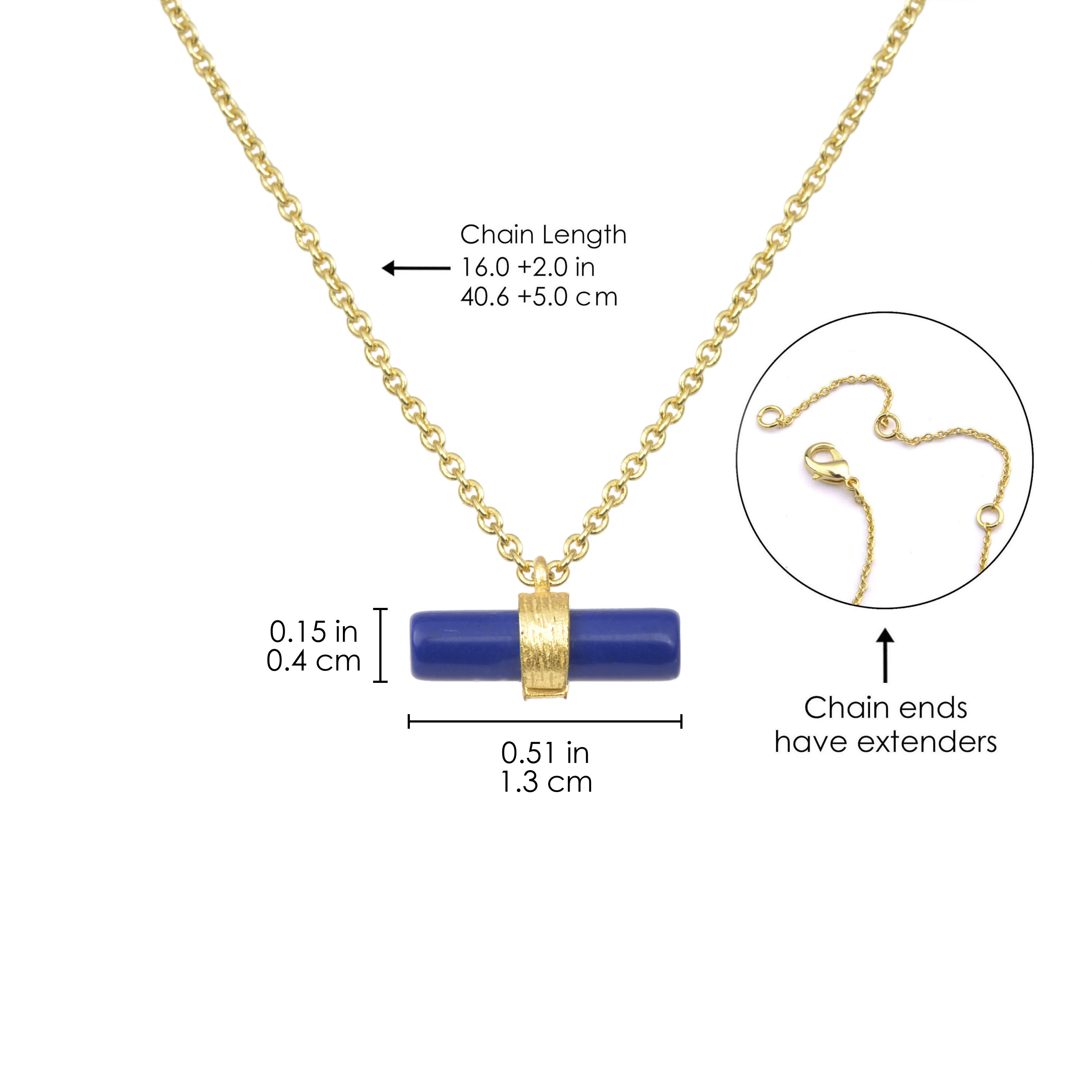 Edelstein-Halskette, säulenförmig, rechteckig, Türkis, Lapislazuli, Schmuck für Mädchen