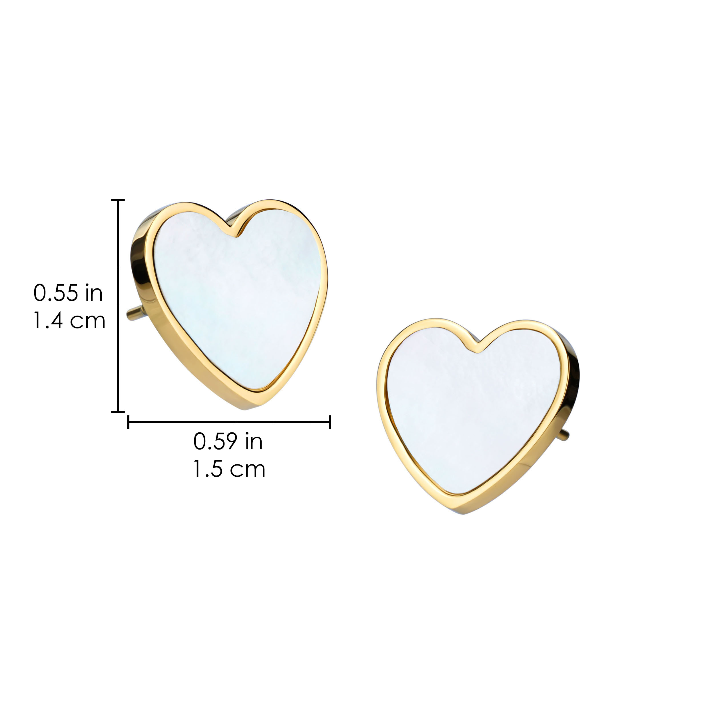 18 Karat vergoldete Damenschmuck-Edelstahl-Büroklammerkette mit Herzform-Anhänger-Halskette 