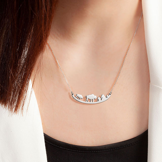 Großhandel Edelstahl-Tier-Anhänger-Halskette Design-Stil