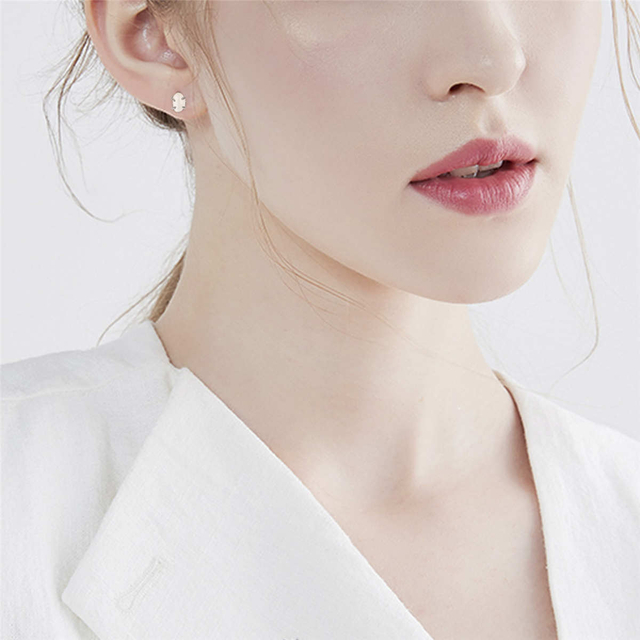 Lapis-Halbedelstein-Ohrstecker mit echten Steinen für spirituelle Verbindung 