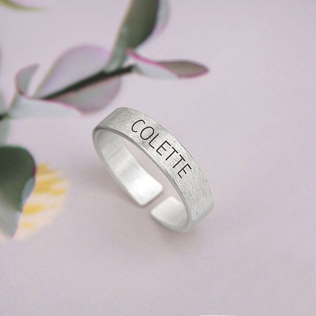 Inspirierender Ring, vergoldet, mit Gravur, individueller inspirierender Ring