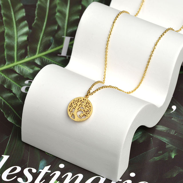 Baum des Lebens-Halskette für Frauen, vergoldet, versilbert, Baum des Lebens-Halskette, Anhänger, Stammbaum, Schmuck für Frauen, Mädchen, Mutter, Ehefrau, Freundin, Halsketten 