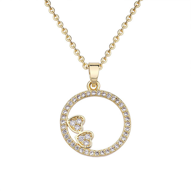 Herz-Halskette mit kubischem Zirkonia für Damen, Silber vergoldet, zierliche Halskette mit Unendlichkeits-Liebes-Herz-Anhänger für Freundin, Ehefrau, Mädchen, Geburtstag, Valentinstag, Muttertag, Geschenk, Schmuck