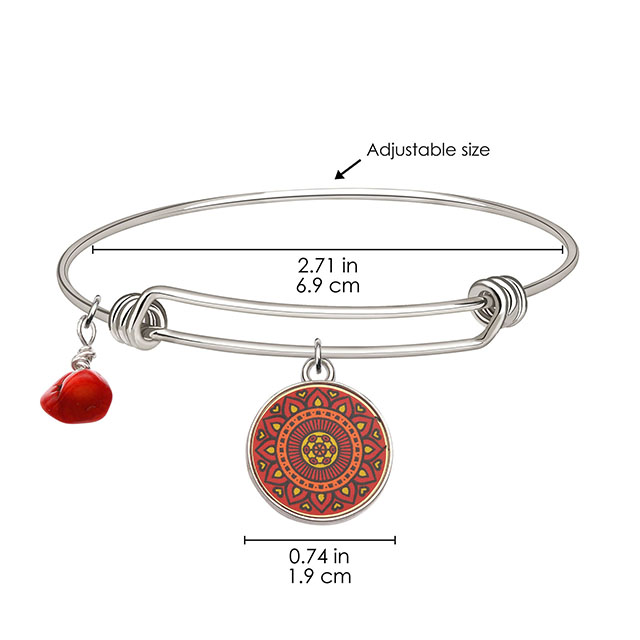 Mandala-Lotus-Blumen-Charm-Armbänder, Edelstein-Amethyst-Türkis-Armband, Chakra-Mala-Yoga-Armbänder 