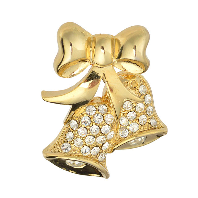 Weihnachts-Brosche für Damen und Mädchen, Kristall-Strass-Broschen und Anstecknadeln, bunte Emaille, niedliche Glocken-Brosche, modischer Weihnachtsschmuck, Urlaubsgeschenke.