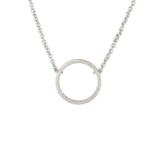 Geometrische Halskette aus Gold, Silber und Roségold.Modisches Schmuckgeschenk für Damen.