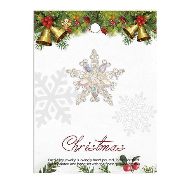 Weihnachts-Schneeflocken-Brosche für Damen und Mädchen, Strass-Kristall-Schneeflocken-Brosche, Glitzer, modische Weihnachtsbroschen und Anstecknadeln, Weihnachtsschmuck, Winterurlaubsgeschenke