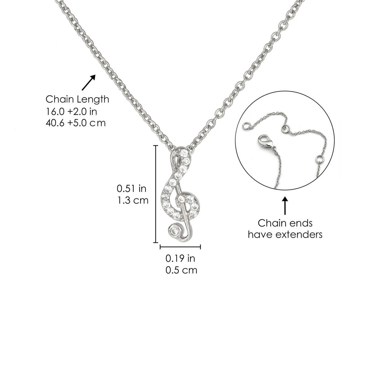 Musik-Symbol-Anhänger-Halskette für Spirituosen