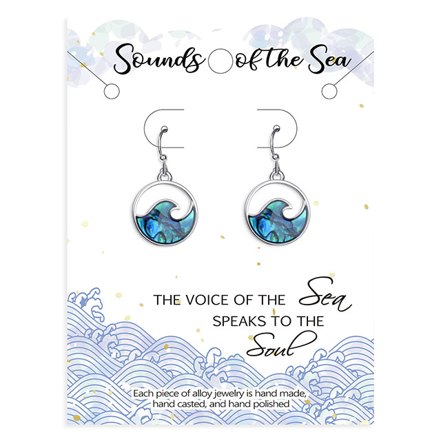 Strand-Ohrringe für Frauen, Abalone-Muschel-Ohrringe, Ozeanwellen-Creolen, baumelnde Boho-Mode-Sommer-Ohrringe, hawaiianischer Schmuck, Geschenk